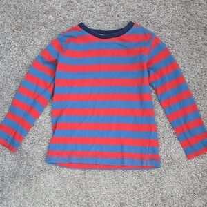 Boden Red and Blue Striped Long Sleeve Tee Boys Size 3/4T, 104cm